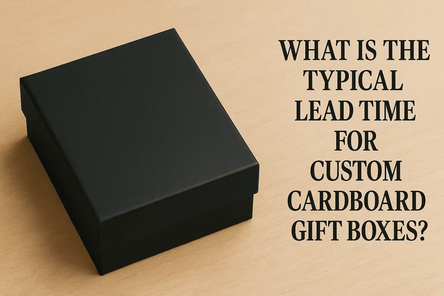 What is the typical lead time for custom cardboard gift boxes?
